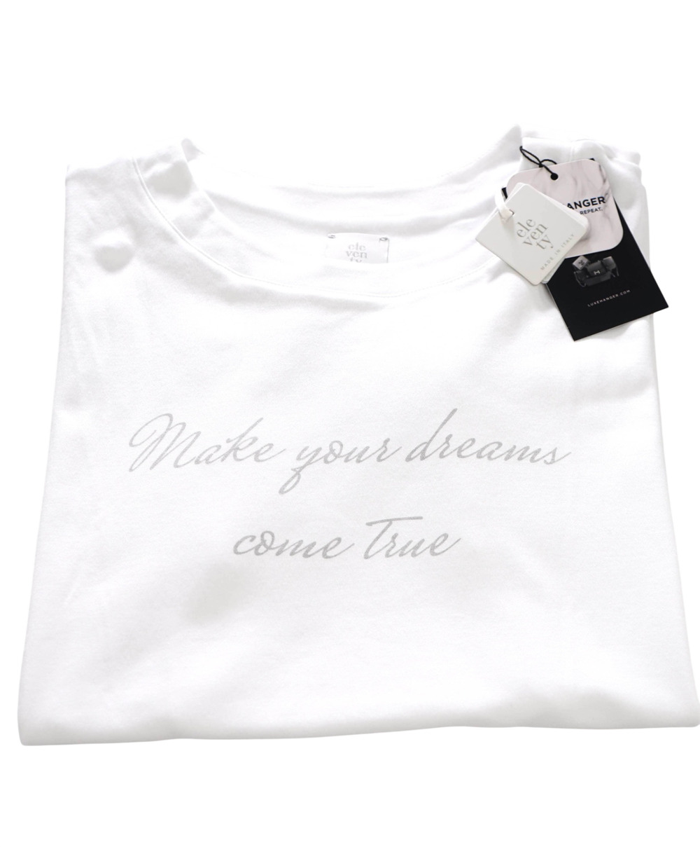 $295 ELEVENTY - White Cotton T-Shirt - S
